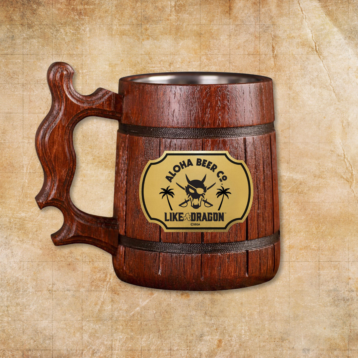 884 立体刺繍Aloha Hawaii/上質モヘア混 FRANKLIN 3 Aloha Beer x Like a Dragon: Pirate Yakuza in Hawaii - Captain's Mug