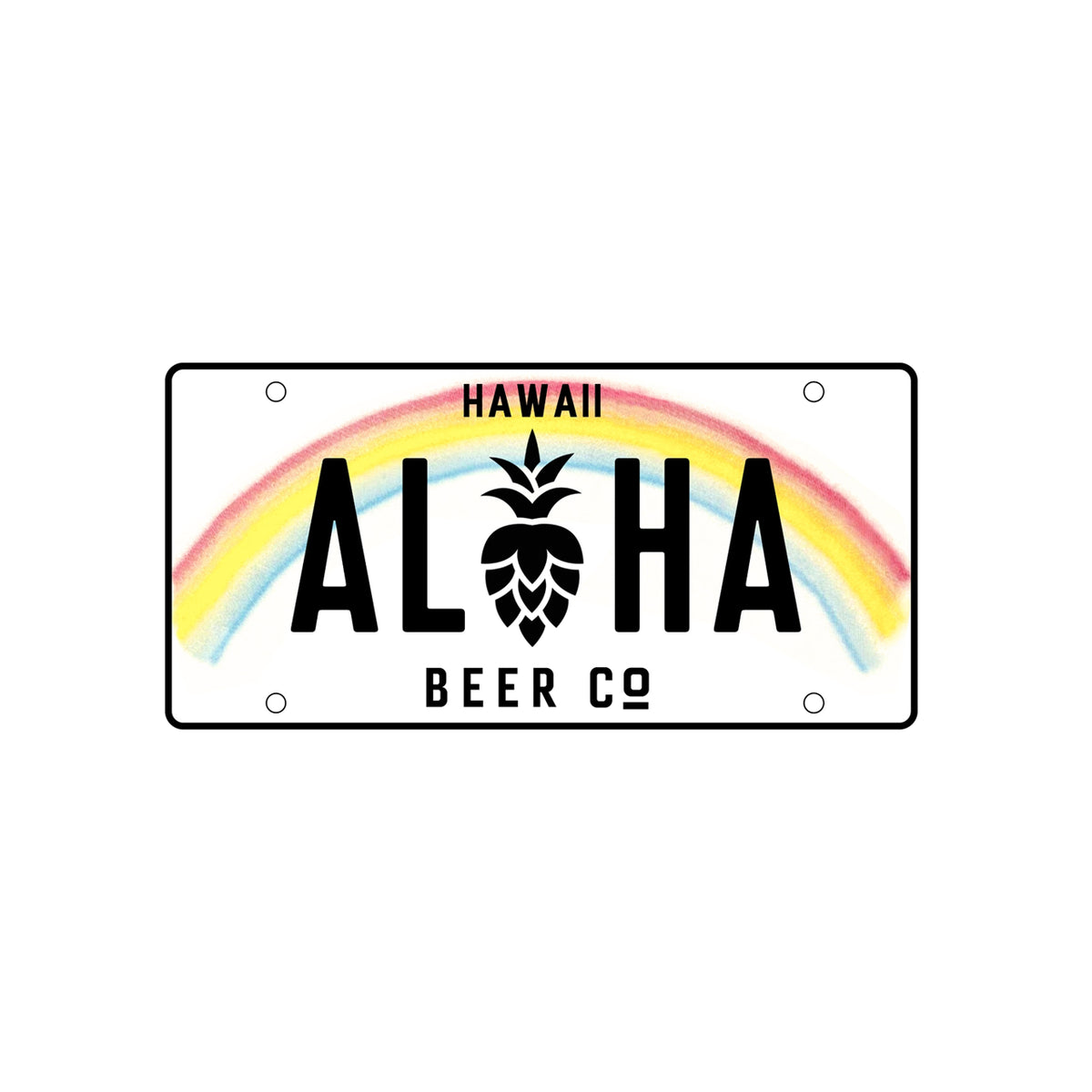 Aloha Beer License Plate