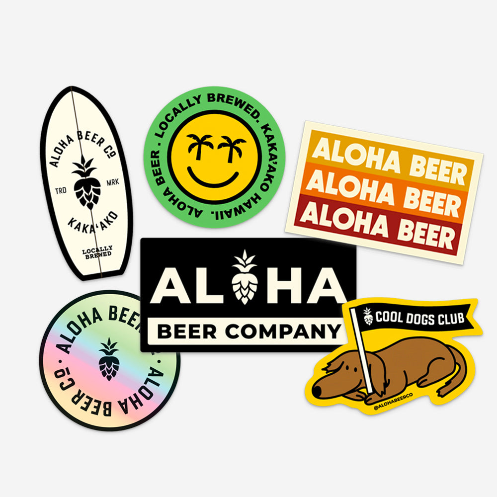 Aloha Beer Sticker Set