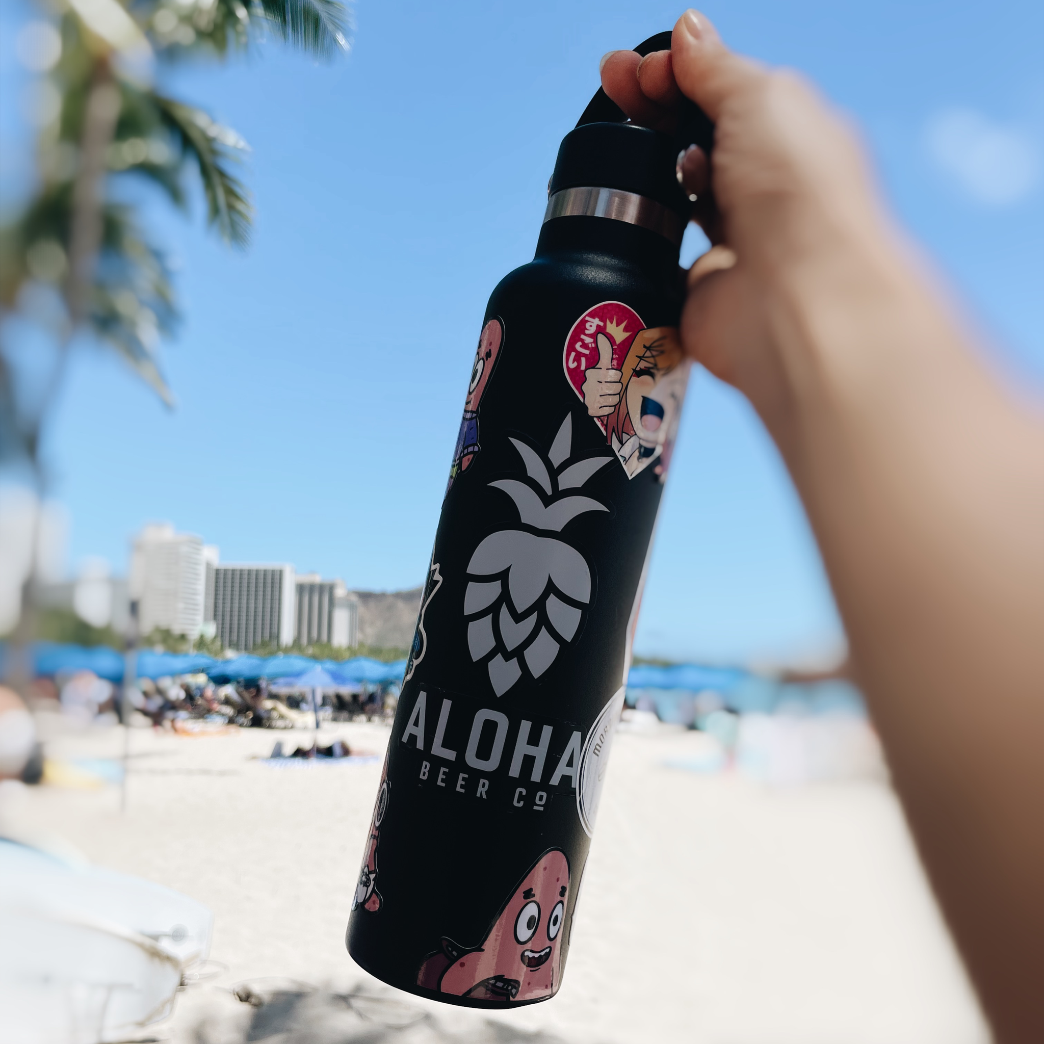 bottle stickers black hydro flask decorated with stickers